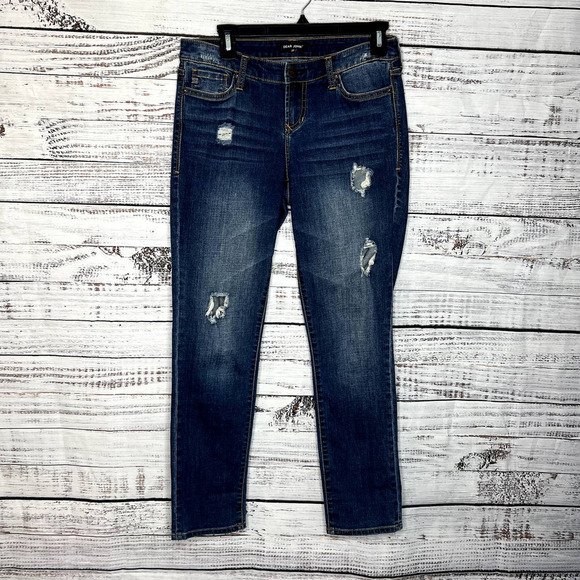 Dear John Madison Girlfriend Jeans Dark Wash Distressed 25 - Picture 1 of 3